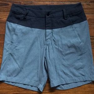 Lululemon Union Short 8" Chambray Plaid Deep Coal